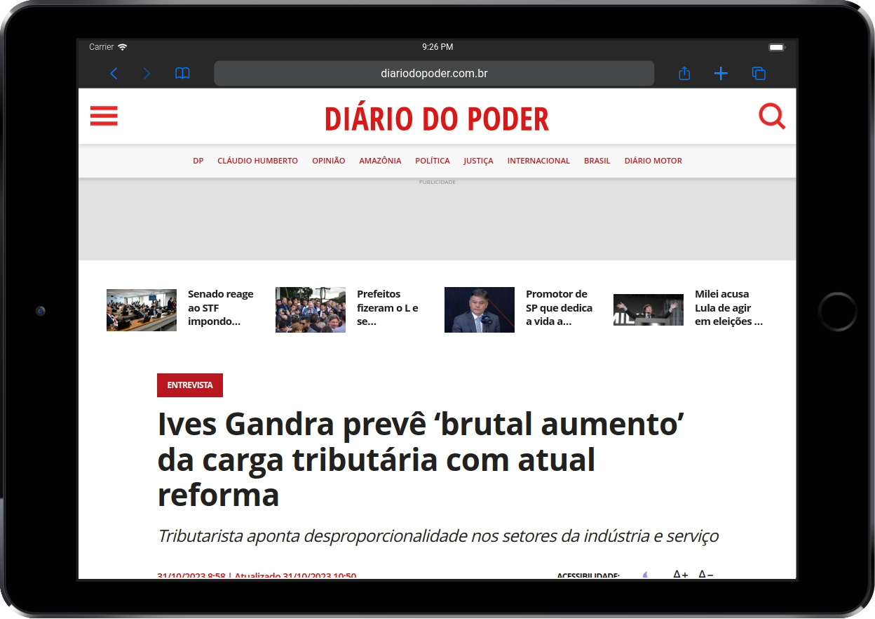 Diário do Poder: Ives Gandra prevê ‘brutal aumento’ da carga tributária com atual reforma