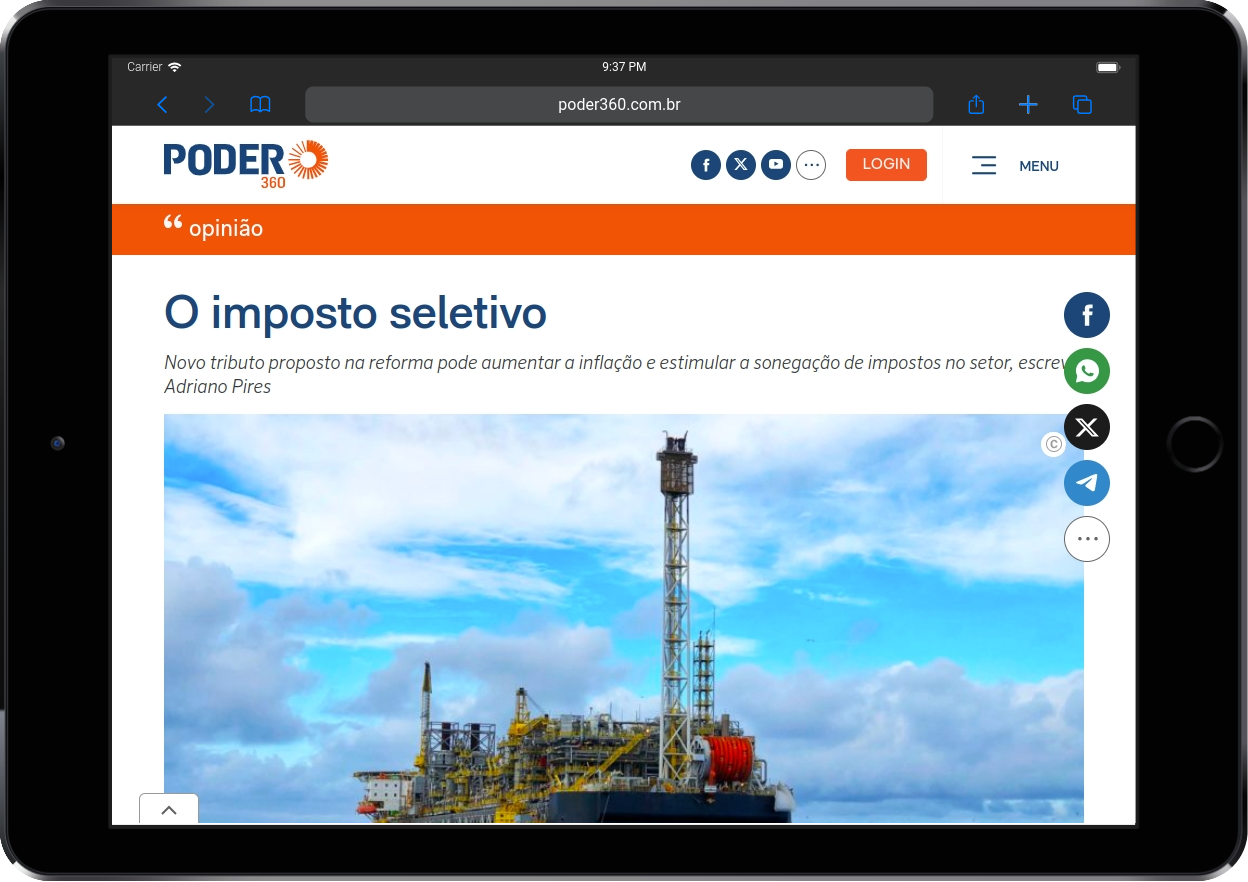 Poder360: Novo tributo proposto na reforma pode aumentar a inflação e estimular a sonegação de impostos no setor