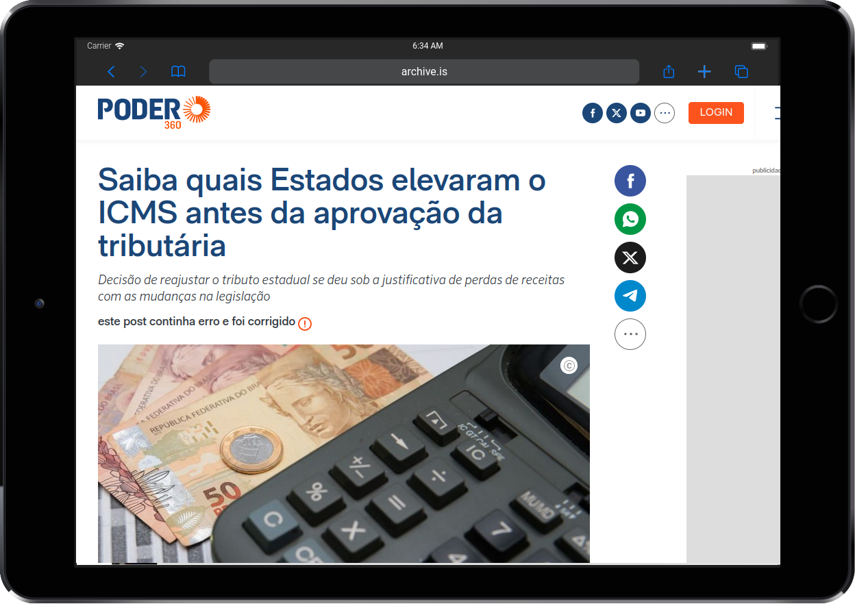 Poder360: Saiba quais Estados elevaram o ICMS antes da aprovação da tributária