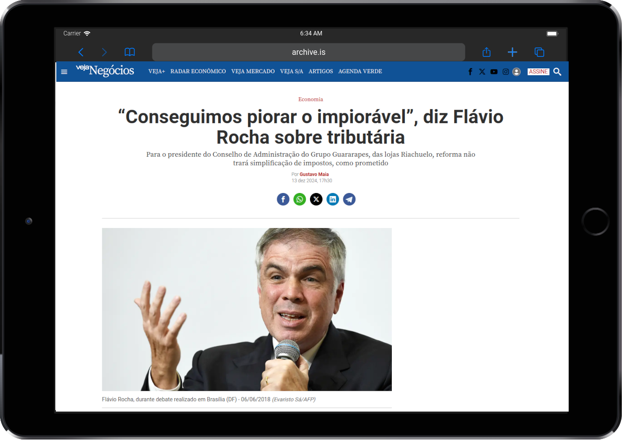 Conseguimos piorar o impiorável, diz Flávio Rocha sobre tributária